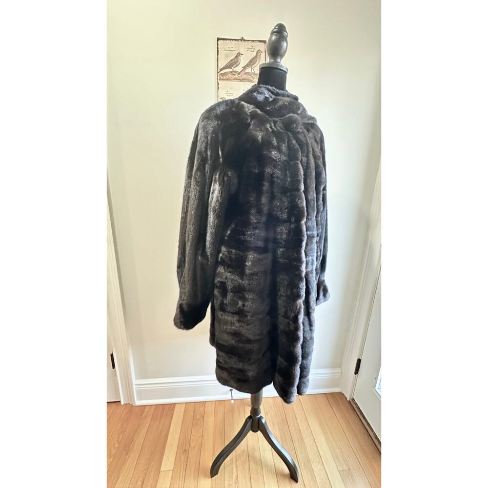 Peter Duffy Bespoke Mink Coat with an attached Scarf.